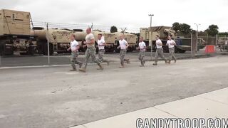 Military men having ass pounding foursome orgy