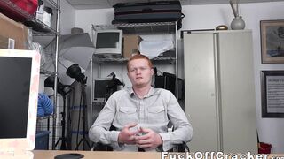 Ginger straighty barebacked by BBC office manager