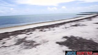 Handsome lifeguard bent over and pounded by hung jock