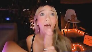 Hot Blonde Ts Sucking Big Cock