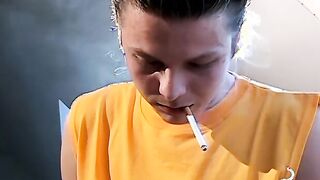 Young Stone likes to smoke while reading porn while wanking