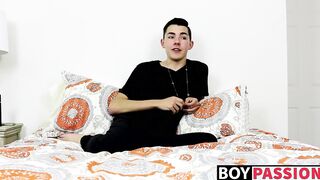 Adorable Connor talks about himself and jerks off his cock