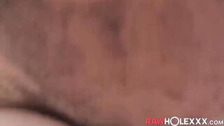 Big cocked Latin hunk barebacks his bearded lover doggystyle