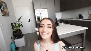 Beautiful firm booty deserves hard POV cocking