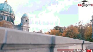 Chubby german Mom with brown hair pick up at the