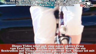 German slender old MILF Jacqueline-X picked up for jizzed Sexdate no condom pov