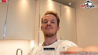 German blonde Cougar with tiny hooters pick up online for an amateur pov Date