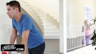 Family Rubs - Foxy Blonde Stepmom Seduced And Fuck Her Stepson In Front Of Her Husband