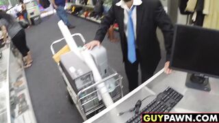 Unhappy customer given ass to fuck and a blowjob to relax