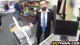 Unhappy customer given ass to fuck and a blowjob to relax