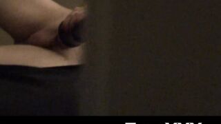 Nubile TS Tyra Scott wakes up to bang fleshlight