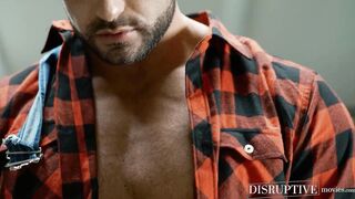 Wild sexy muscular man Lucca Mazzi anal breeds feral twink Jesse Stone