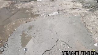 Hardcore threesome with big cocked straight Latinos