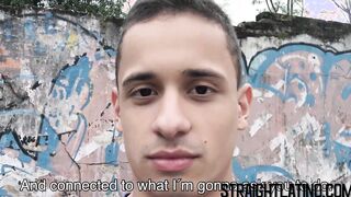 Hardcore threesome with big cocked straight Latinos