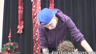 Cute dudes ass gets pounded hard by Santas hung helper