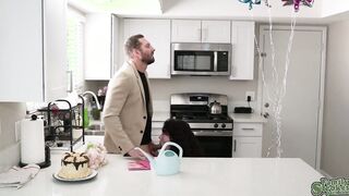 Satine sneakily sucks Quinton's amazing cock