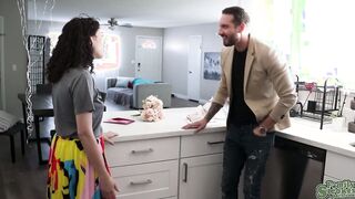 Satine sneakily sucks Quinton's amazing cock