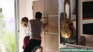 Dirty teen stepsis fucks stud stepbro