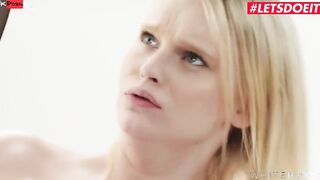 Cute Blonde Ariela Donovan Takes On The Humongous Cock In