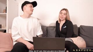 Won a Blowjob in a Dispute with her