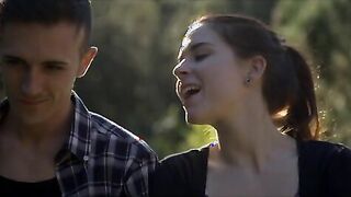 Amber Nevada is on an interesting date, where her boyfriend Kendo Ortiz is showing her how to shoot a gun.