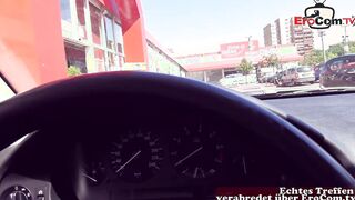 German blonde fitness bitch pick up on street for real date