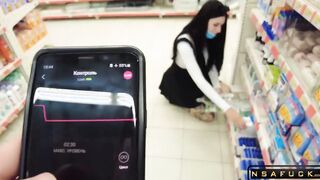 LUSH PLAYING IN PUBLIC BLOWJOB CUMSWALLOW