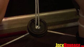 Rod in penis mixed with bondage for incredibly muscular hunk