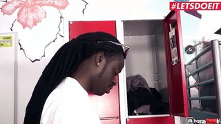 HORNYHOSTEL - (Eveline Dellai, Freddy Gong) - Can Hardly Fit That Monster big black cock Inside Her Butt