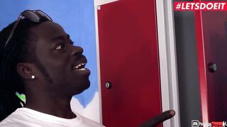 HORNYHOSTEL - (Eveline Dellai, Freddy Gong) - Can Hardly Fit That Monster big black cock Inside Her Butt