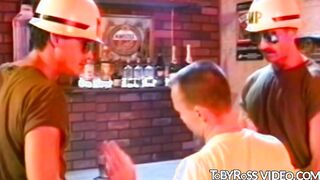 Army guys licking ass and fucking in classic porn video