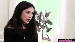 Hot teen is tepmted to have a threesome