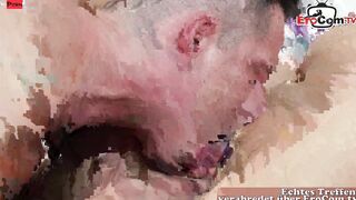 First anal pounded for the German blonde Milf