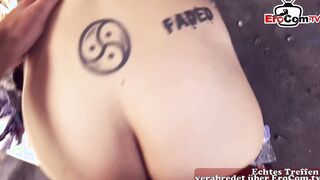 German Outdoors real Sex Date and screwed outdoors pov