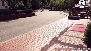 German Outdoors real Sex Date and screwed outdoors pov
