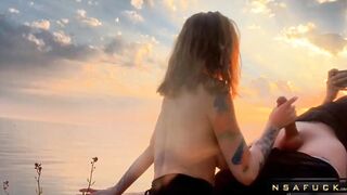Step Sister Sucked my Dick right on the Beach