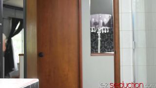 Blonde MILF Aaliyah Love seduced by teen student Judy Jolie