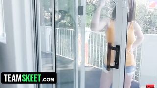 Long Tit Milf Ties Up And Strap-On Fucks Her Noisy Next Door