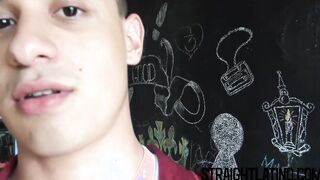 Cute young Latino barebacked and facialized by a huge cock