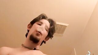 Hairy Maxx shows off undies likes to wank in the bathroom
