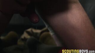 Handsome Richie got rimmed by horny Scout Leader Wolf