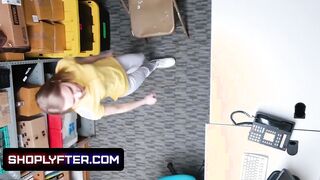 Sneaky Blonde Catarina Petrov Caught Stealing on Camera