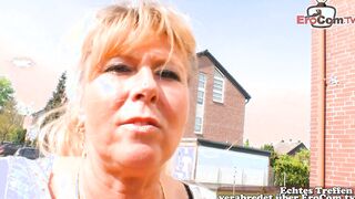 German Hubby first time cheating 3 way FFM at casting