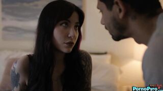 Stepsister Goth Charlotte Cheats On Boyfriend & Sucks On Brother's Big Dick