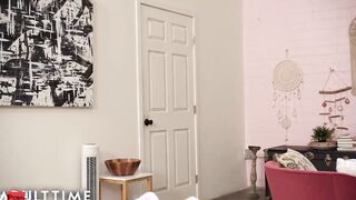 ADULT TIME - Keira Croft ACCIDENTALLY Organizes INSANE GANG BANG BUKKAKE!
