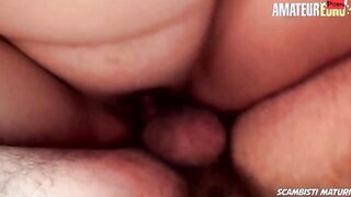 SCAMBISTIMATURI - Older BBW Lays On Her Back To Get Boned! Hard - AMATEUREURO