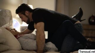 Trans stepmom lets stepson Dante anal her