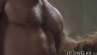 Cock hungry Cameron Basinger drilled bareback after BJ
