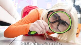 GIRLCUM Blonde enjoying Numerous Extreme Orgasms On Halloween