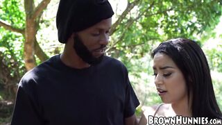 Exotic Maya Bijou overjoyed with outdoor BBC insertion